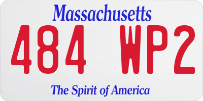 MA license plate 484WP2