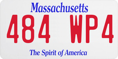 MA license plate 484WP4