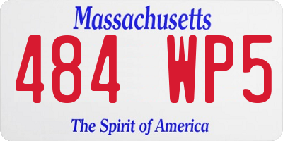 MA license plate 484WP5