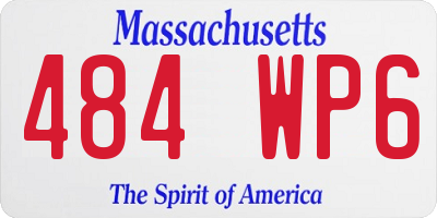 MA license plate 484WP6