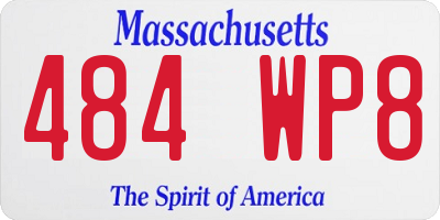 MA license plate 484WP8