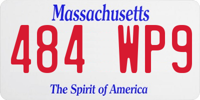 MA license plate 484WP9