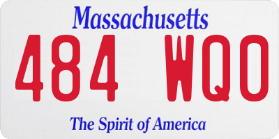MA license plate 484WQ0
