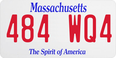 MA license plate 484WQ4