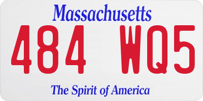MA license plate 484WQ5