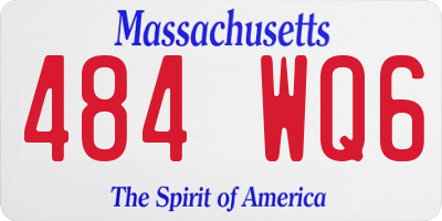 MA license plate 484WQ6
