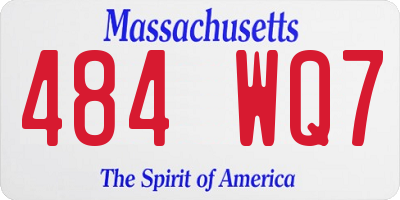 MA license plate 484WQ7