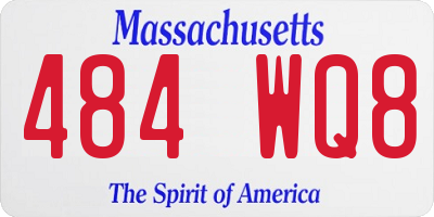 MA license plate 484WQ8