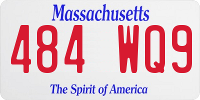 MA license plate 484WQ9