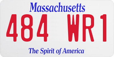 MA license plate 484WR1