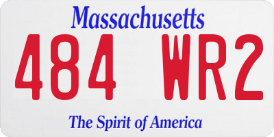 MA license plate 484WR2