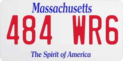 MA license plate 484WR6