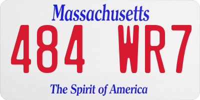 MA license plate 484WR7