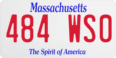 MA license plate 484WS0