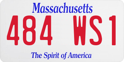 MA license plate 484WS1