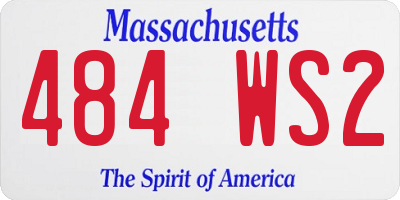 MA license plate 484WS2