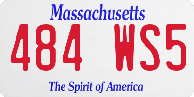MA license plate 484WS5