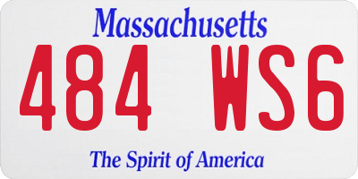 MA license plate 484WS6