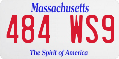MA license plate 484WS9