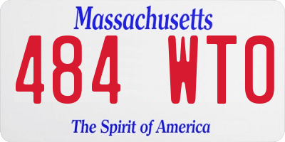 MA license plate 484WT0