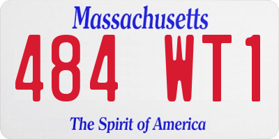 MA license plate 484WT1