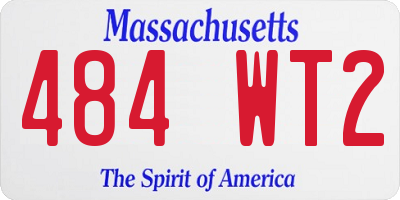 MA license plate 484WT2