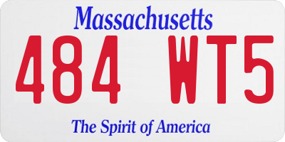 MA license plate 484WT5