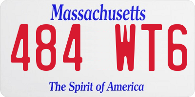 MA license plate 484WT6