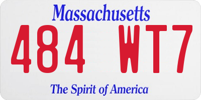 MA license plate 484WT7
