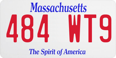 MA license plate 484WT9