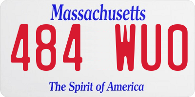 MA license plate 484WU0