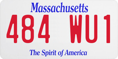 MA license plate 484WU1