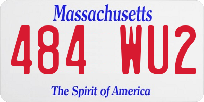 MA license plate 484WU2
