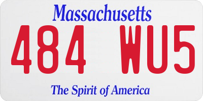 MA license plate 484WU5