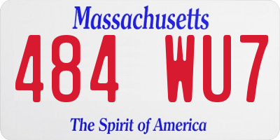MA license plate 484WU7