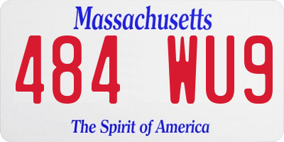 MA license plate 484WU9