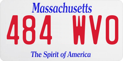 MA license plate 484WV0