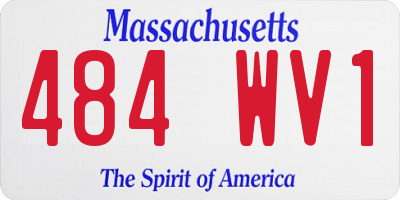 MA license plate 484WV1