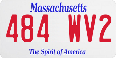MA license plate 484WV2