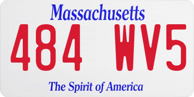 MA license plate 484WV5