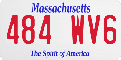 MA license plate 484WV6