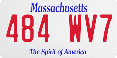 MA license plate 484WV7