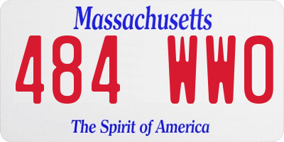 MA license plate 484WW0