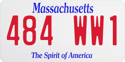 MA license plate 484WW1