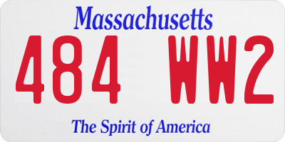 MA license plate 484WW2