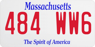 MA license plate 484WW6