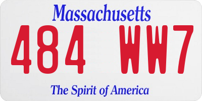 MA license plate 484WW7