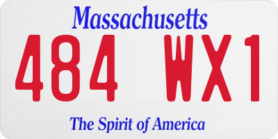 MA license plate 484WX1