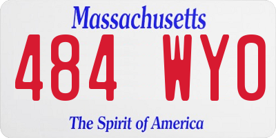 MA license plate 484WY0