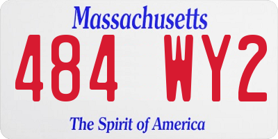 MA license plate 484WY2